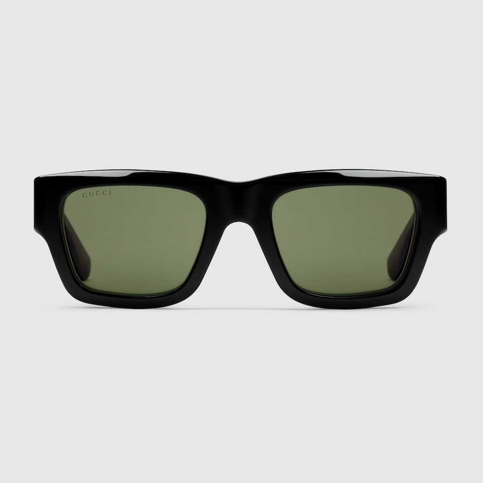 サングラス Gucci Occhiali Da Sole Rettangolari Occhiali da sole rettangolari in acetato nero | GUCCI® IT