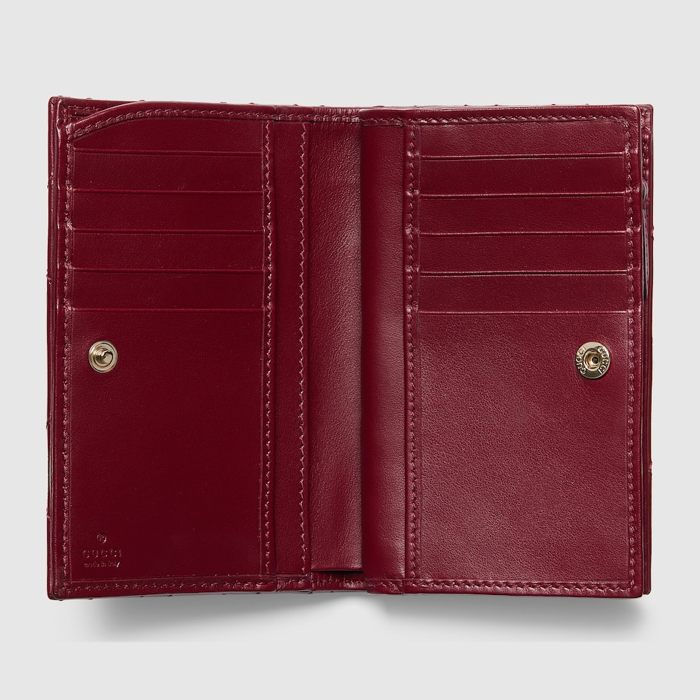ロッソページ ダブルG ウォレット ・ロッソ アンコーラ レッド レザー | GUCCI公式