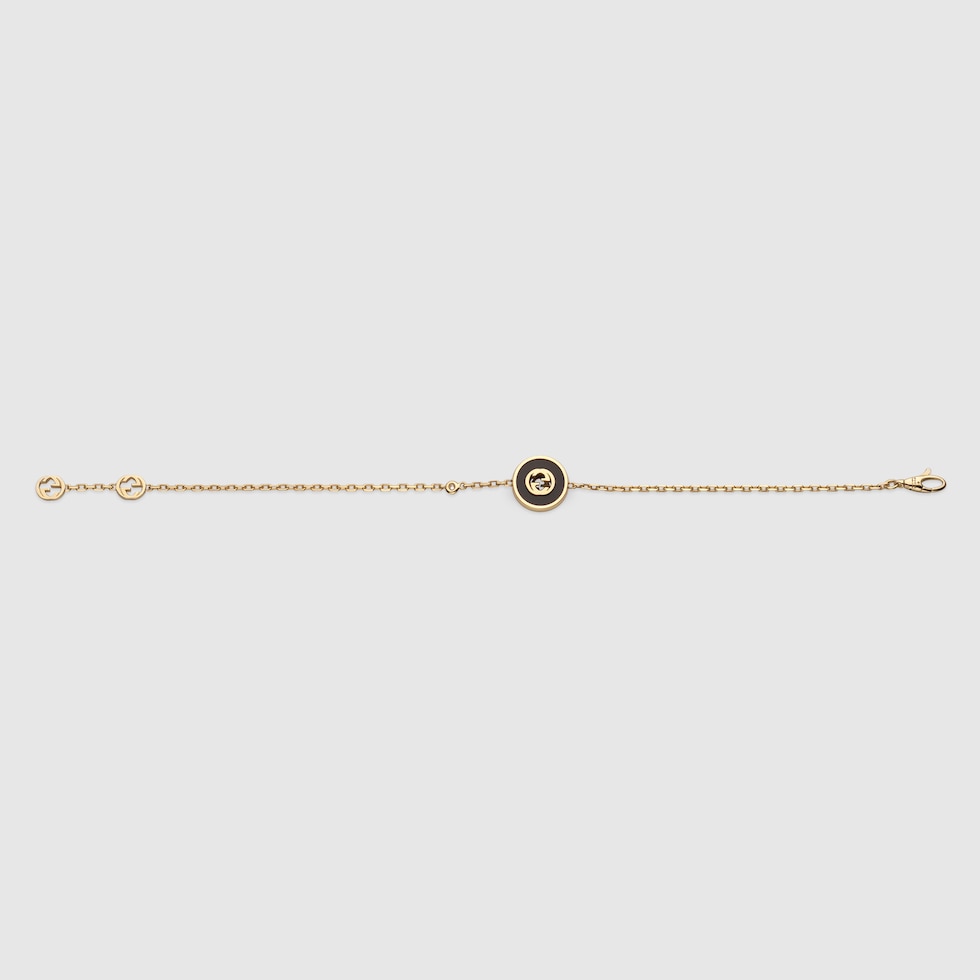 グッチ インターロッキング〕18K チェーン ブレスレット18K