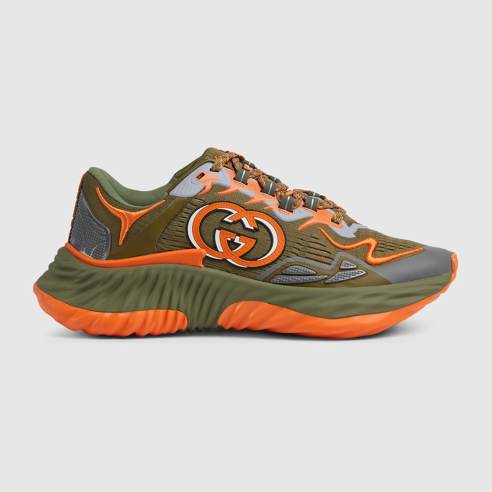 【関税＆送料込み】Gucci Re-Motion Sneakers Men's Gucci Re-Motion sneaker in beige and dark brown GG