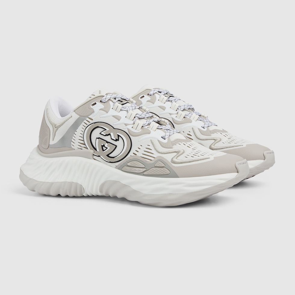 Men's Gucci Ripple sneaker in white and grey mesh | GUCCI® Australia