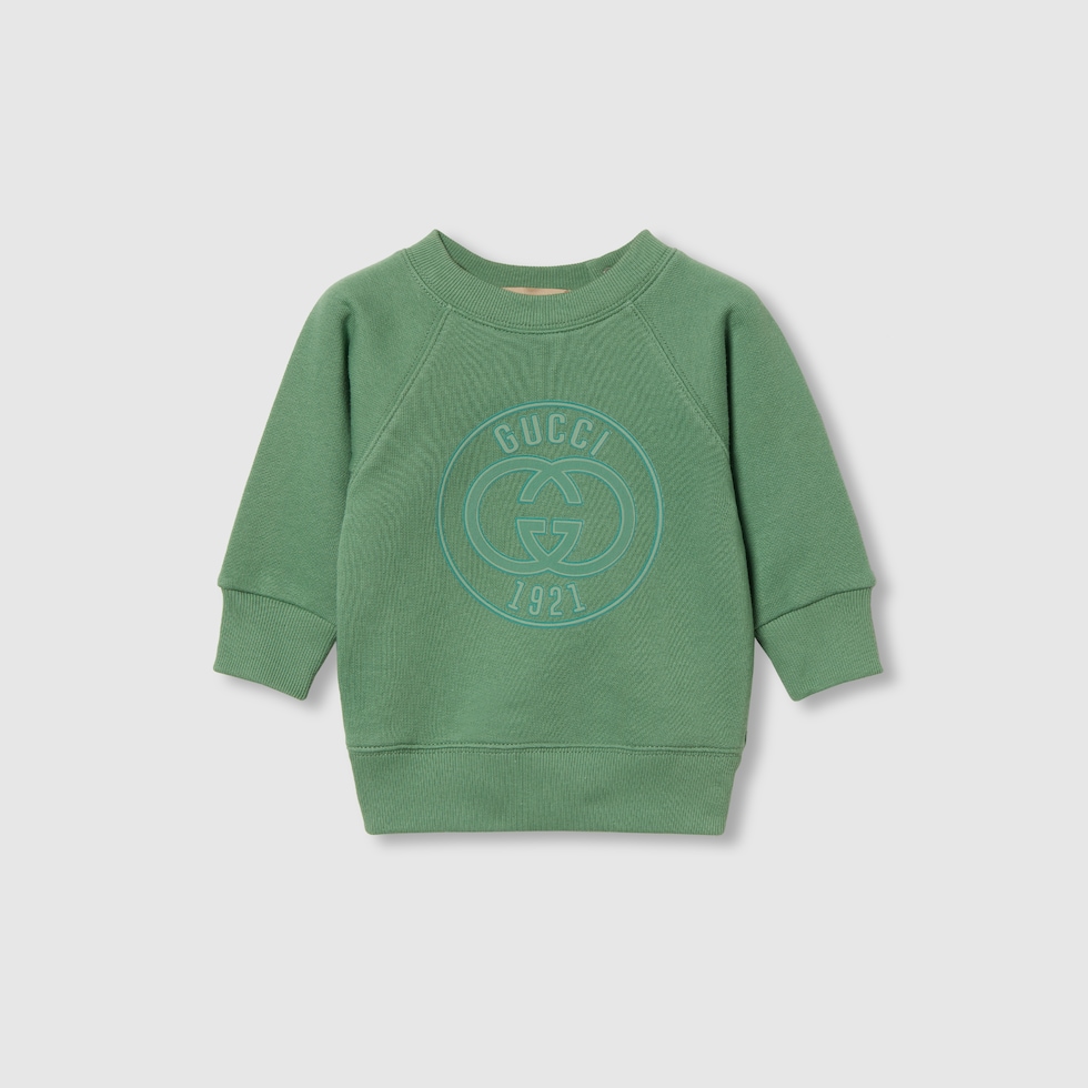 Baby Sweatshirt mit GG in grun GUCCI DE