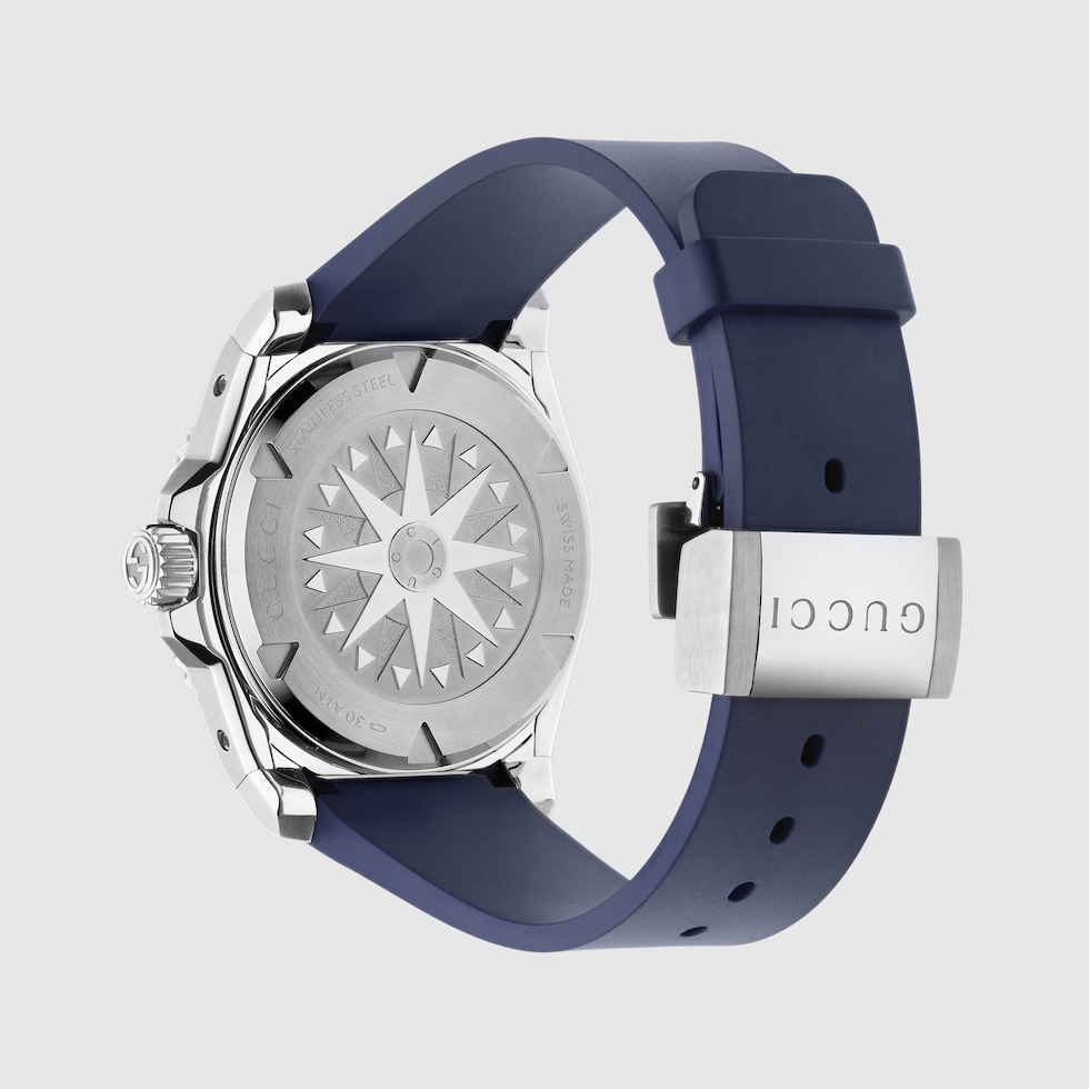 グッチ ダイヴ〕ウォッチ（40 mm） ・ブルー クリアラバー