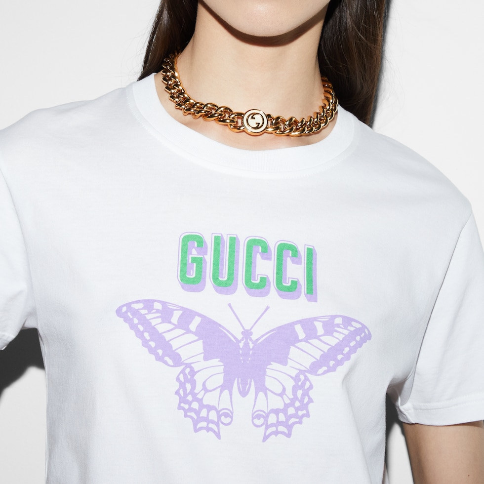 Gucci butterfly t shirt on sale