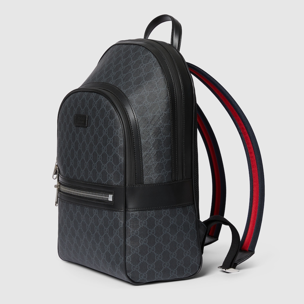 GG backpack in black Supreme | GUCCI® Canada