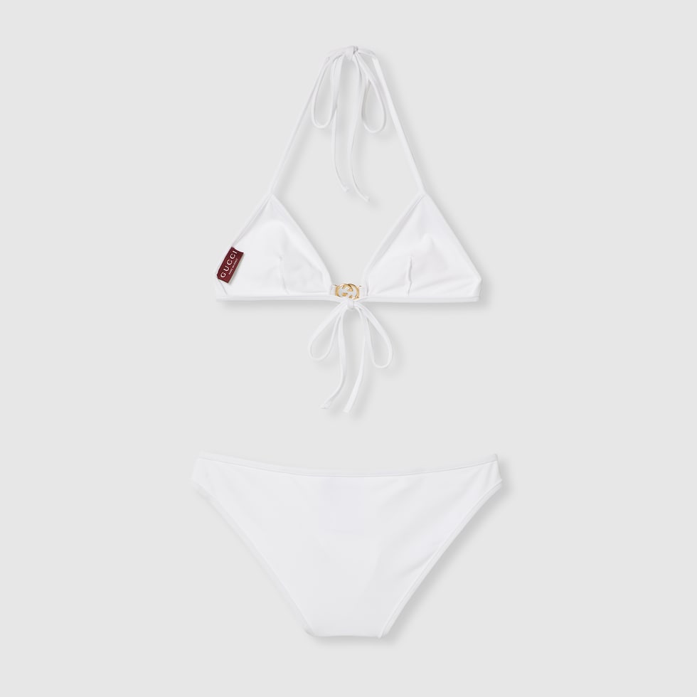 Stretch jersey bikini in white | GUCCI® US