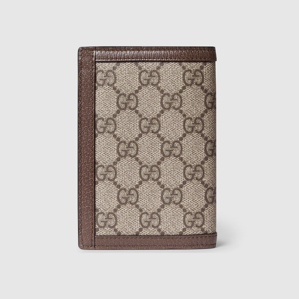 Ophidia passport case in beige and ebony GG Supreme GUCCI Canada