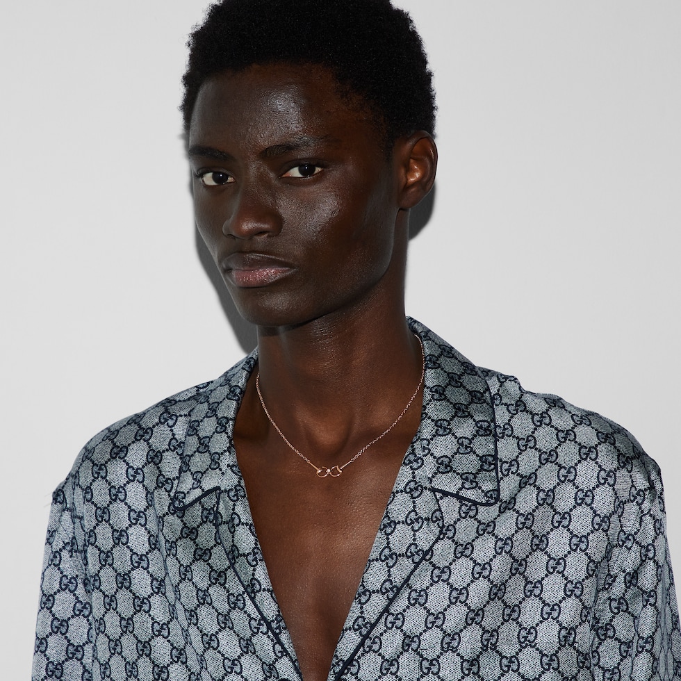 グッチ ネックレス ホースビット ブラックコーティング SV スターリングシルバー925 中古 ペンダント アクセサリー スターリング シルバー ホース