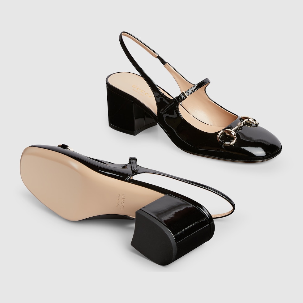 Women s Horsebit pump in black patent leather GUCCI US