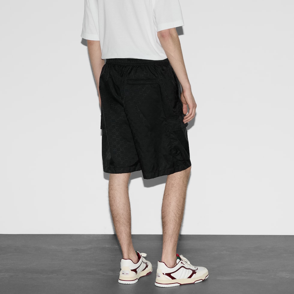 充実の品 Lightweight GG nylon jacquard short in black | GUCCI® US パンツ