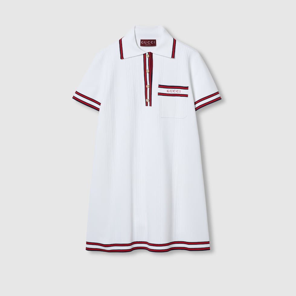 さらに100円引き◆ ◆Women's Polo Collar Lip Dress Monogram Polo Dress in red | La Perla