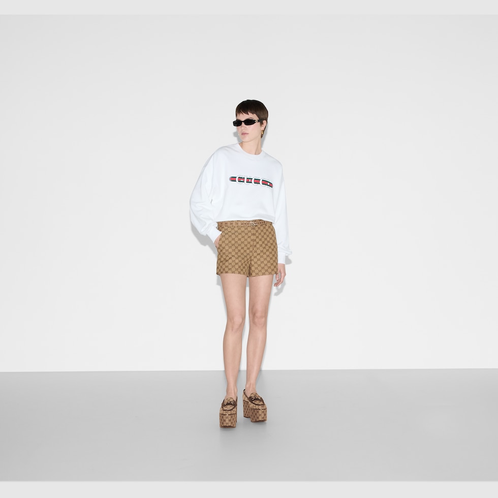 【関税&送料込】Gucci Charcoal Cotton Sweatshirt グッチ コットン スウェット メンズ ブラック GHOST LIFE IS