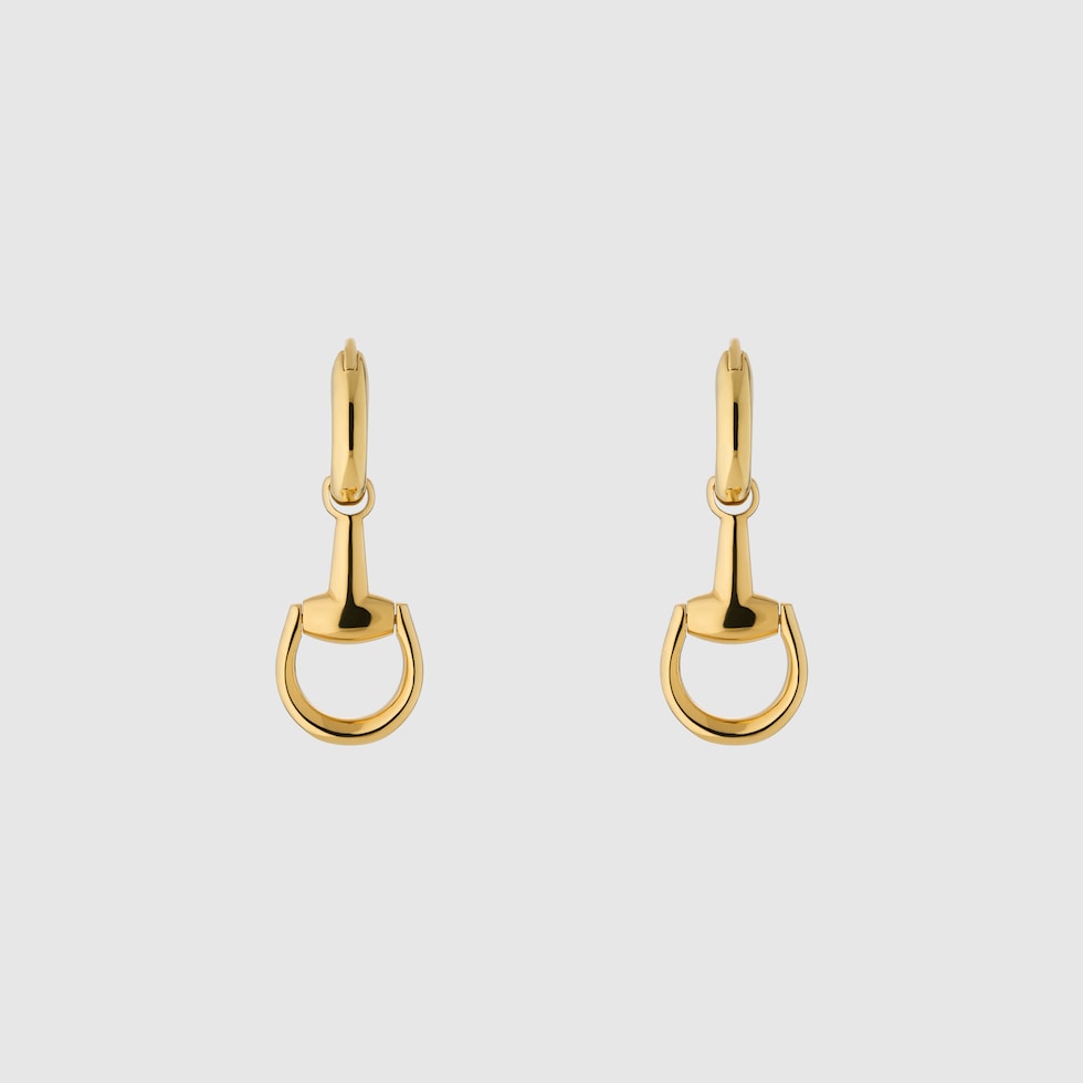 【GUCCI】〔ホースビット〕18K スタッズ ピアス 18k Horsebit earrings in 18k yellow gold | GUCCI® US