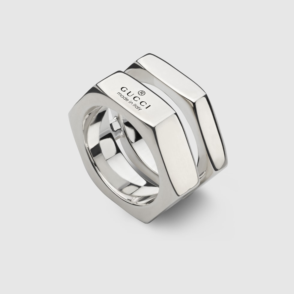 Trademark bolt ring in 925 sterling silver | GUCCI® US