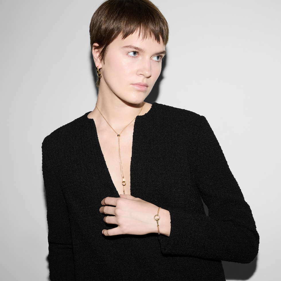 18k Horsebit earrings in 18k yellow gold | GUCCI® US