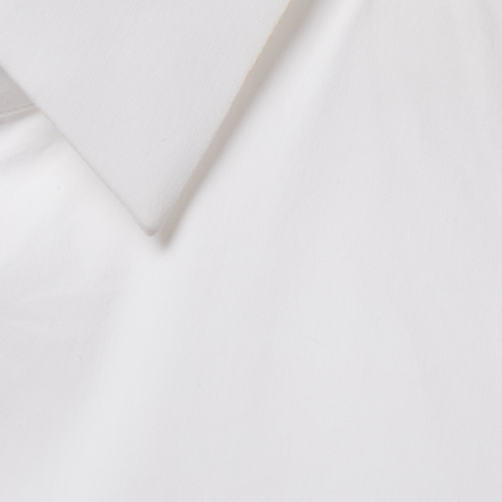 Stretch cotton poplin shirt in white | GUCCI® US