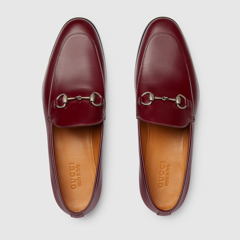 Men s loafer with Horsebit in Rosso Ancora red leather GUCCI US