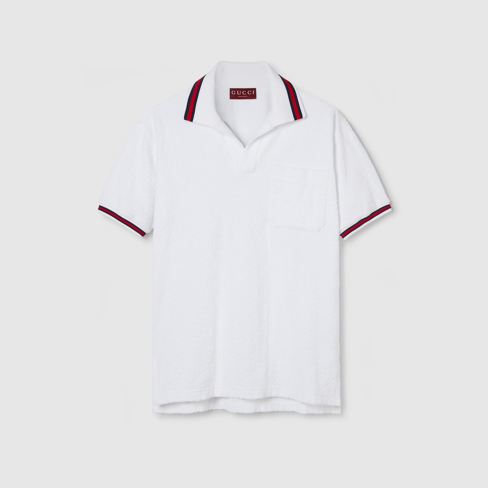 Tシャツ・カットソー GUCCI FW24 GG PRINT POLO SHIRT (787890 XJGJ32270) 806255_XJG14_9074_001_100_0000