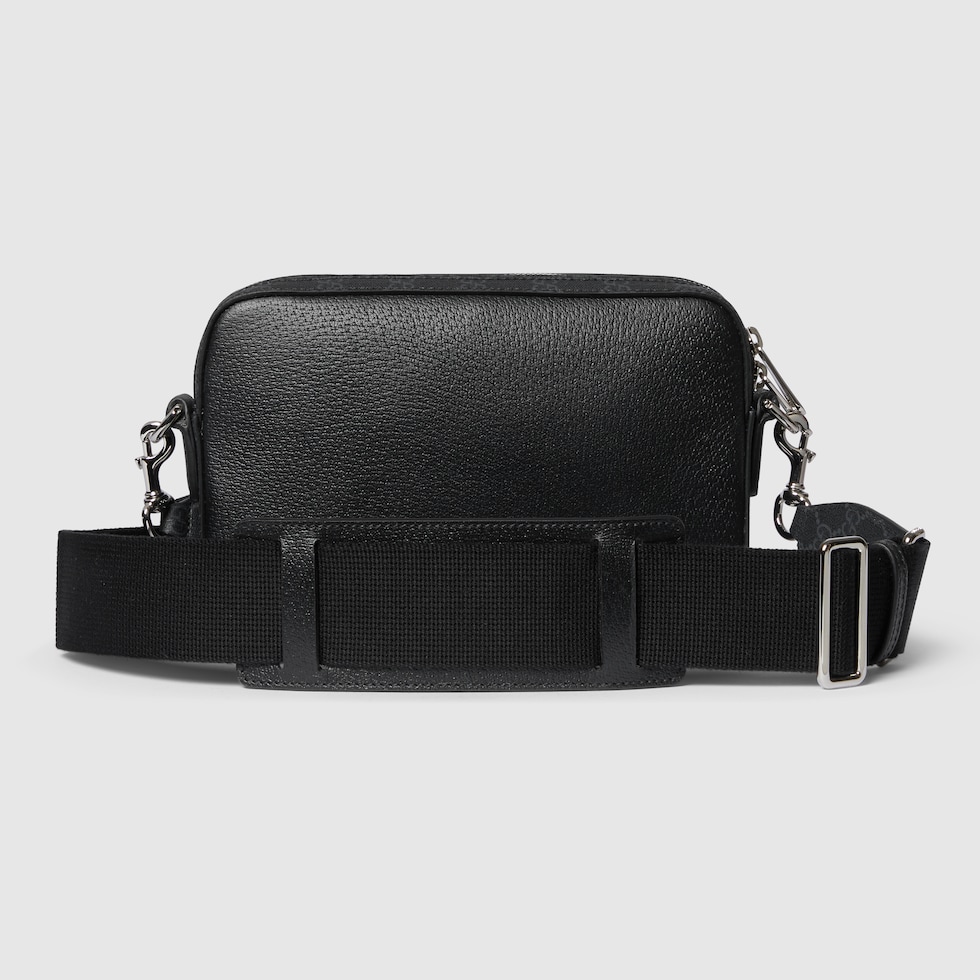 GG Black small crossbody bag in black GG Supreme canvas