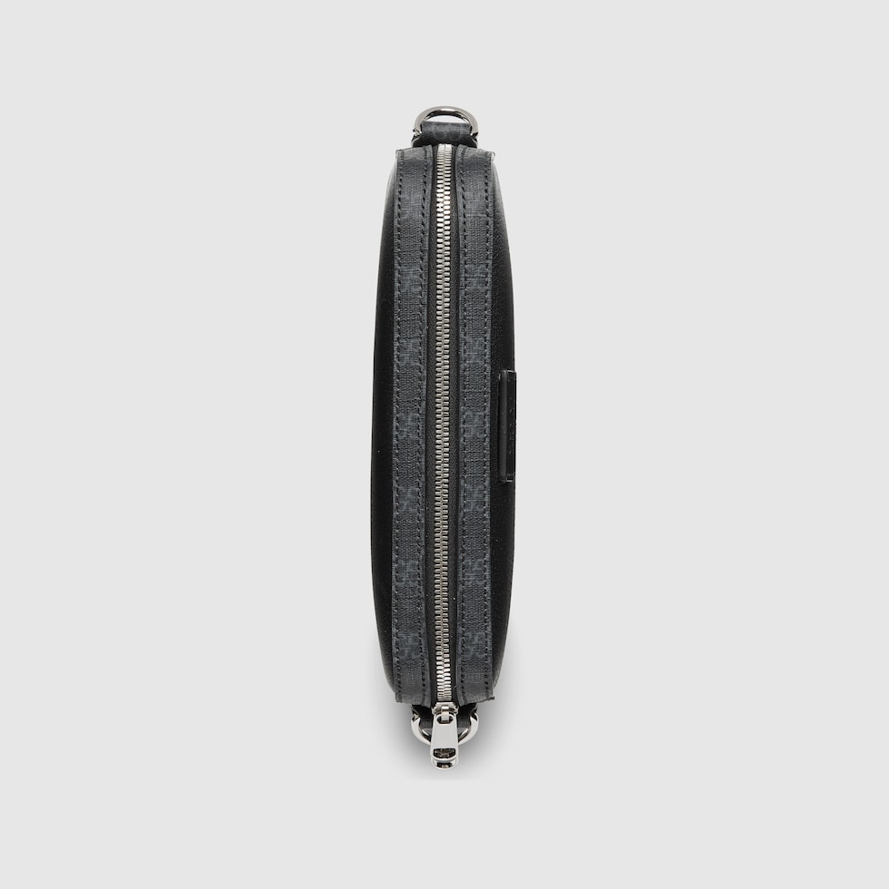 Small GG crossbody bag with tag in black leather | GUCCI® US