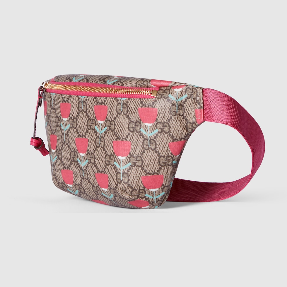 超安い品質 printed Children's GG Supreme GG ebony and beige in bag belt バッグ