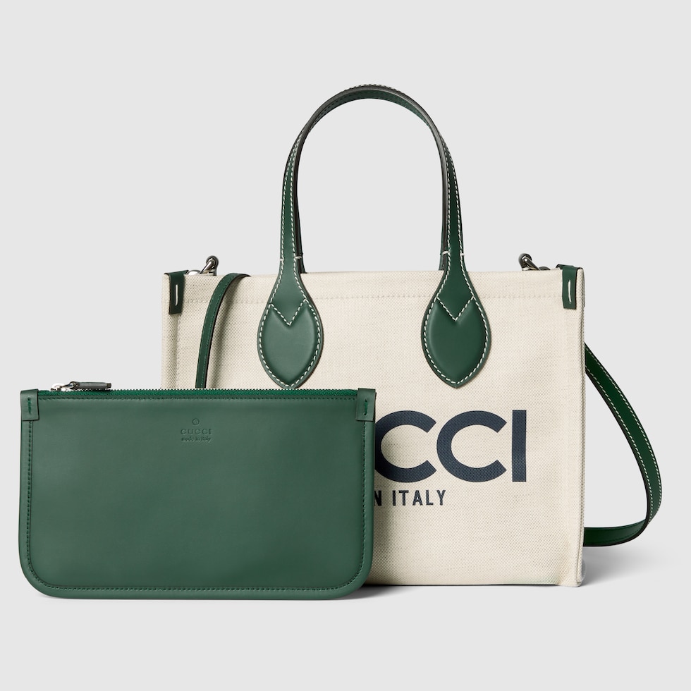E-BBISCH ✨GUCCIトートバッグ フリンジ GUCCI プリント スモール トートバッグ ・ベージュ キャンバス