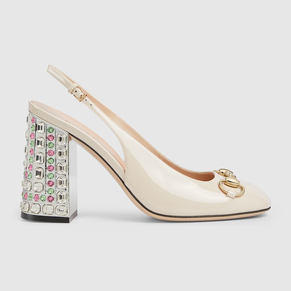 White gucci heels outlet