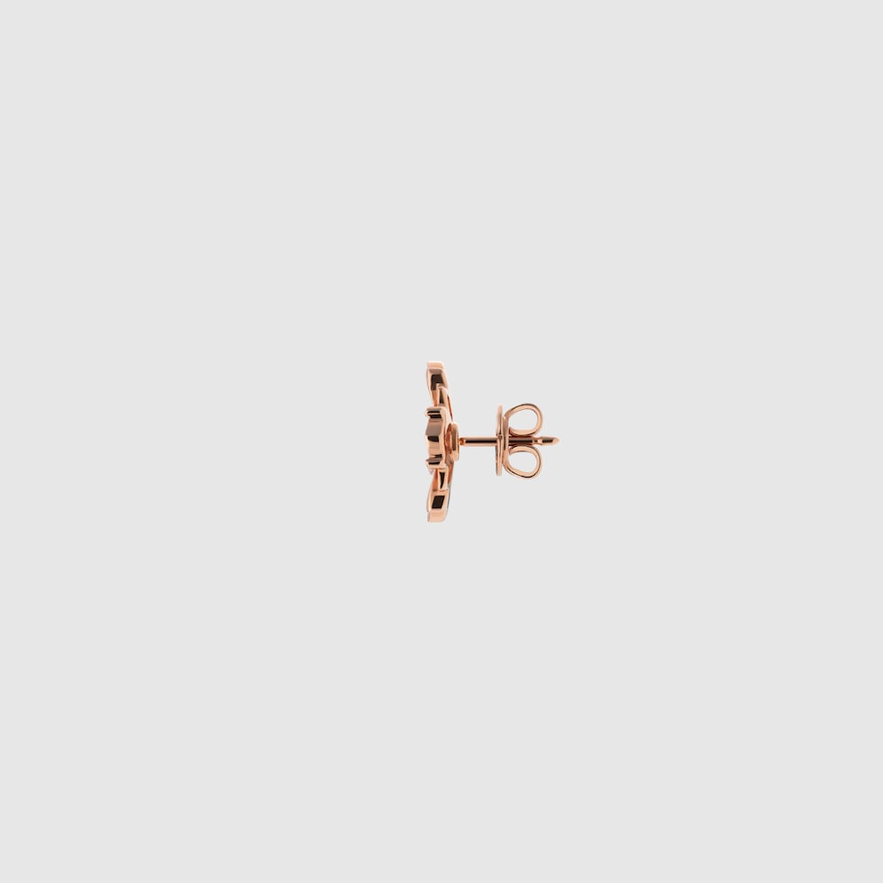 Gucci Flora 18k diamond stud earrings in 18k rose gold