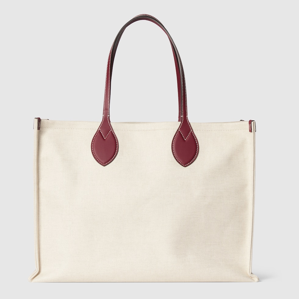 GUCCI プリント ラージ トートバッグ ・ベージュ キャンバス