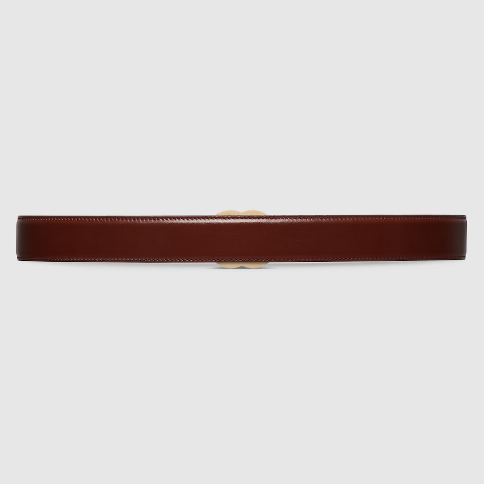 GG Marmont belt in brown leather | GUCCI® US