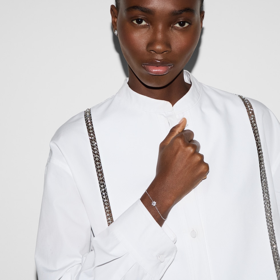 グッチ フローラ〕日本限定 18K ダイヤモンド チェーンブレスレット