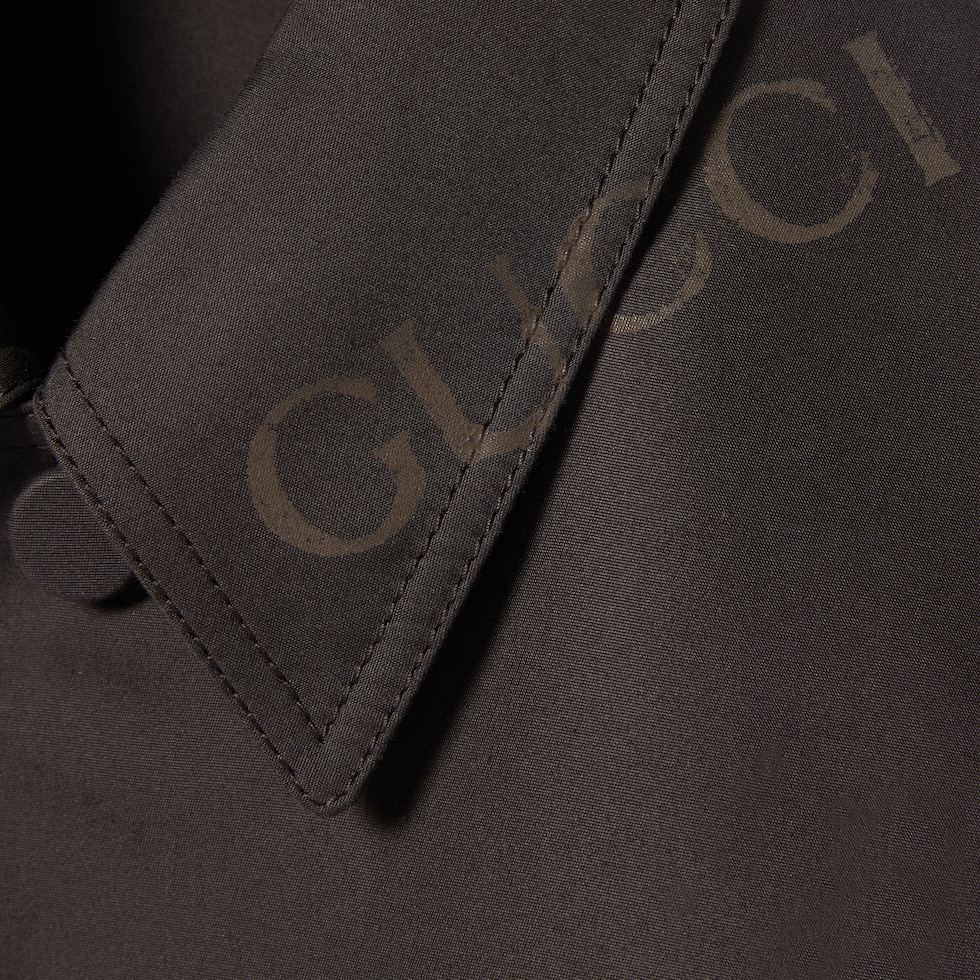 Technical cotton jacket in dark brown | GUCCI® US Technical cotton jacket in dark brown | GUCCI® US