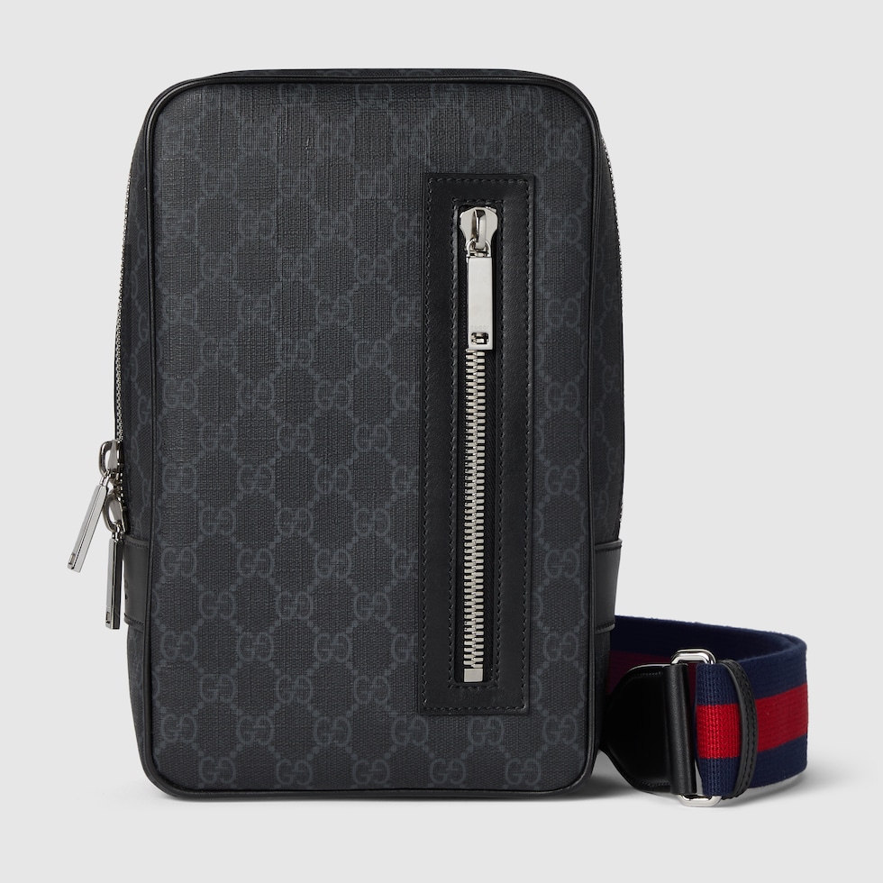 GG Black small slingbag in black GG Supreme | GUCCI® US