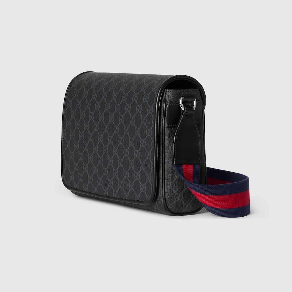 GG ブラック〕ミディアム クロスボディバッグ ・ブラック GGスプリーム