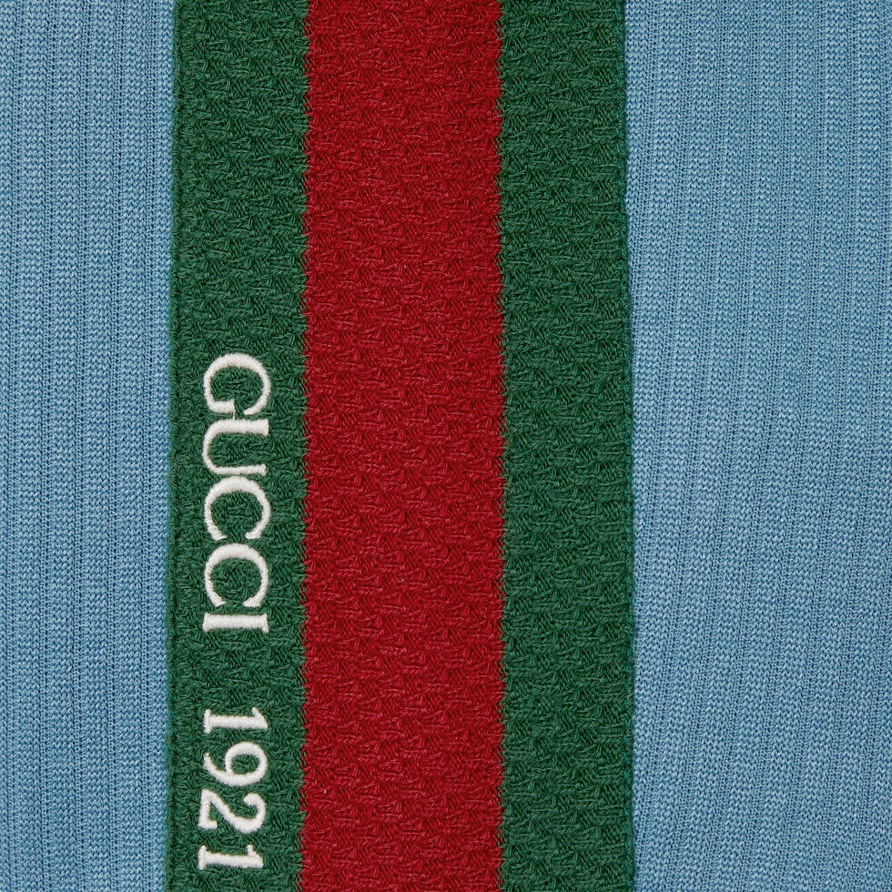 Shorts neonato in jersey in blu GUCCI Italia