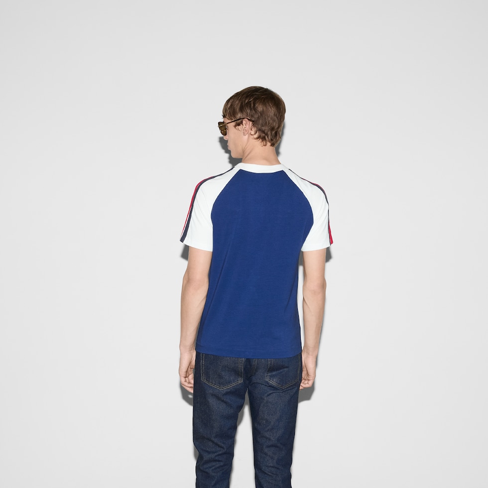 まとめ売りGUCCI オレンジと青のTシャツ 8サイズ Printed cotton jersey T-shirt in orange | GUCCI® US