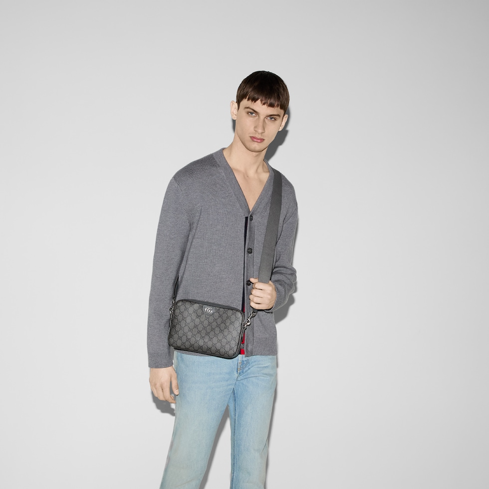 Ophidia small crossbody bag in grey and black Supreme