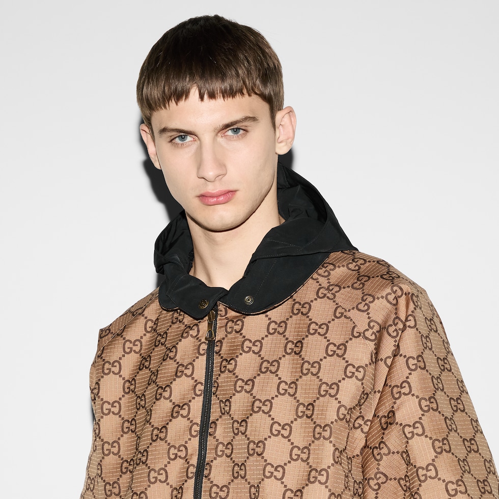 Reversible GG canvas jacket in black | GUCCI® US