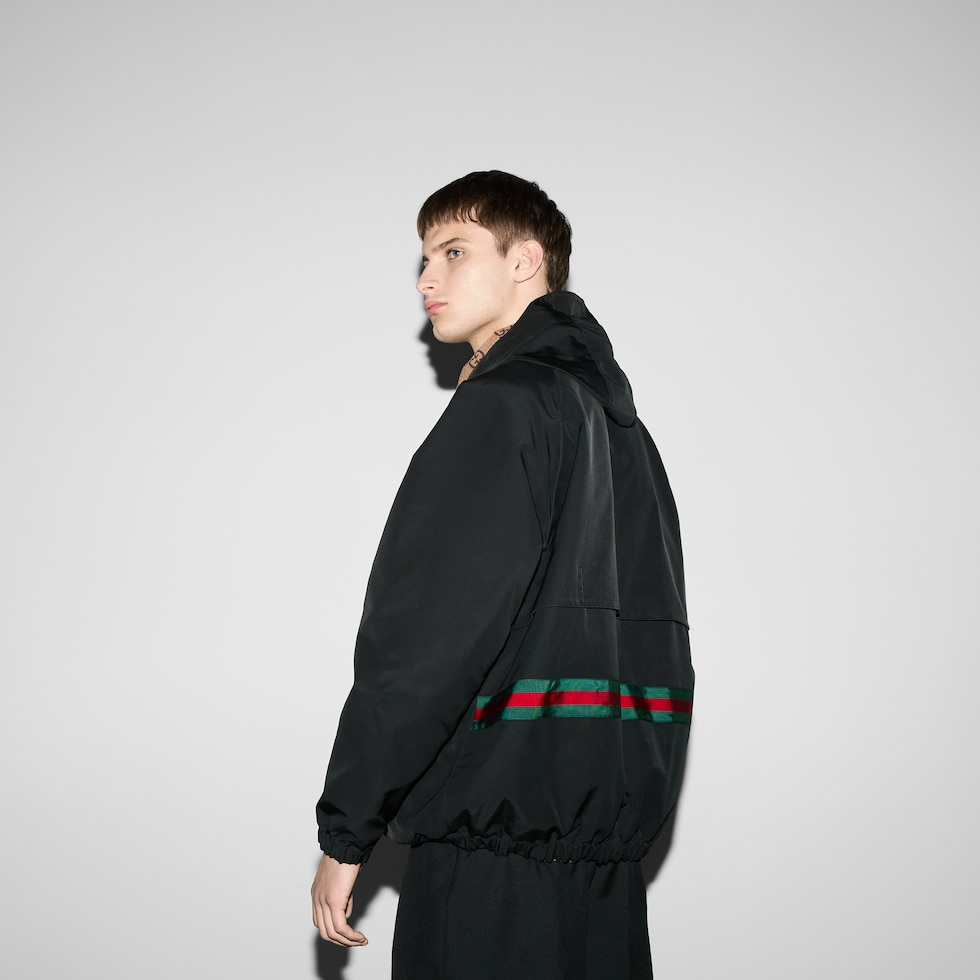 Reversible GG canvas jacket in black | GUCCI® US