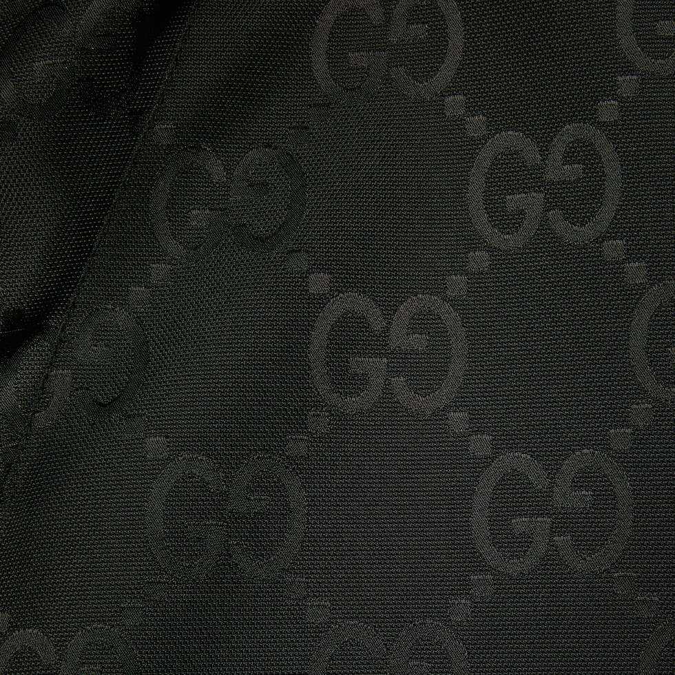 ★G-CUT★ Back Print Nylon Jacket_Black 7255220102 sz 52 NEW $1500 GUCCI Men's Black VINTAGE 80'S GG LOGO Nylon