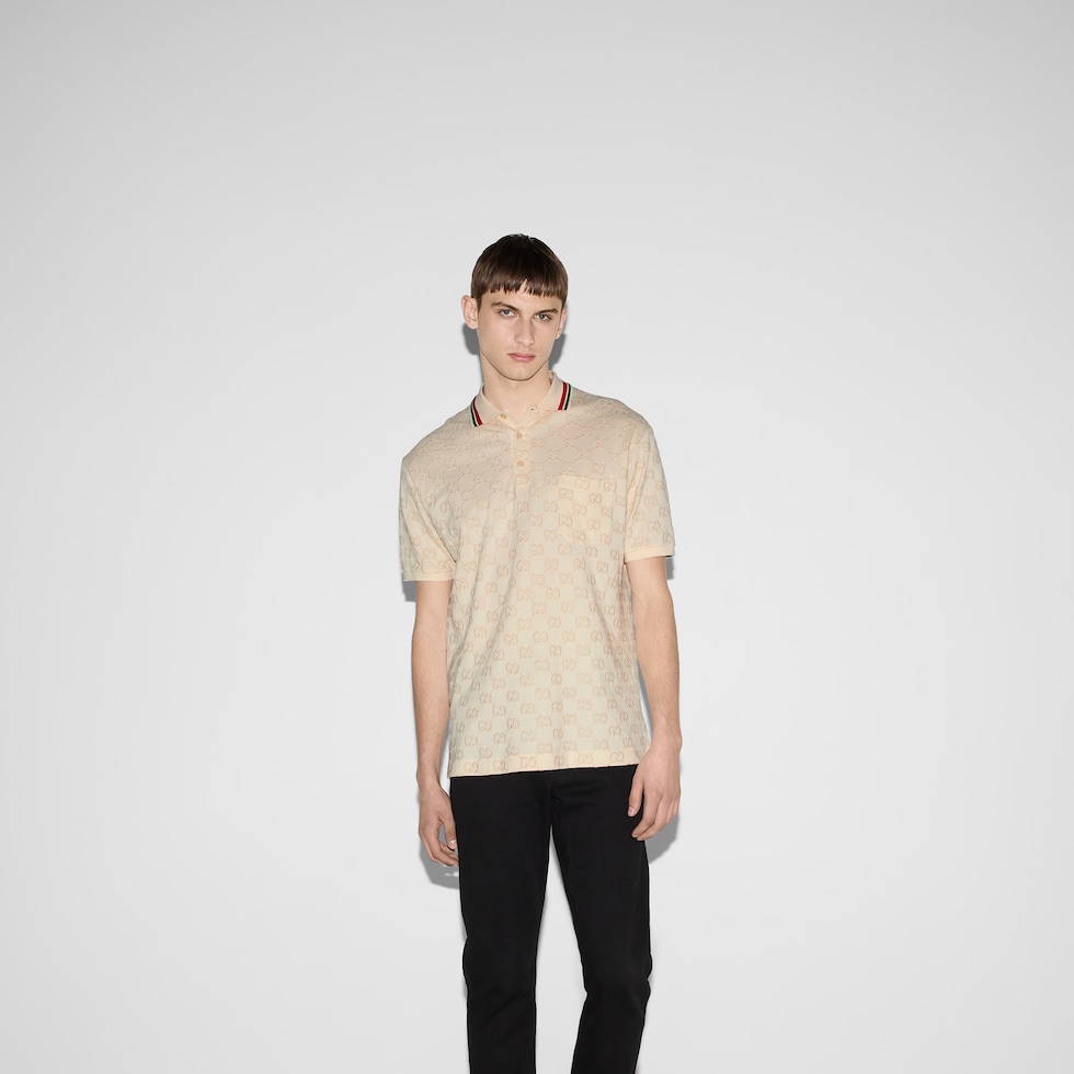 グッチ メンズ ウェアGG コットンピケ ポロシャツ | GUCCI® JP