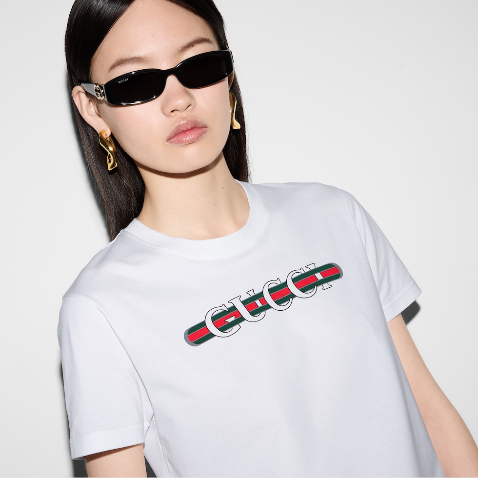 GUCCI ♪ コットンジャージー プリント Tシャツ 788093XJGL コットンジャージー プリント Tシャツホワイト | GUCCI公式
