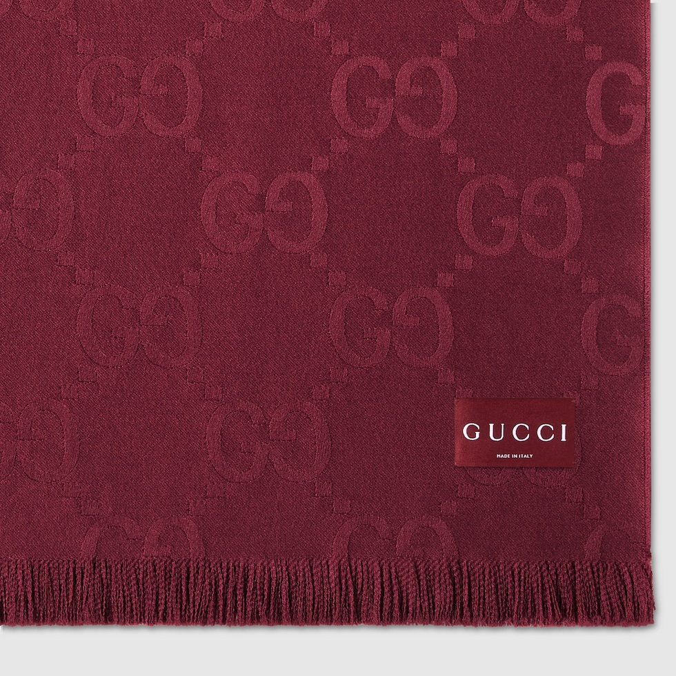 GGウール＆シルク ブランケットロッソ アンコーラ | GUCCI公式