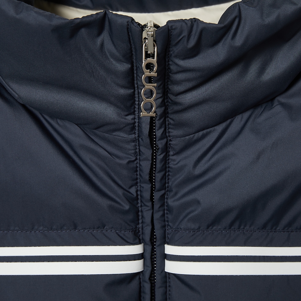 GUCCI ネイビー ダウンキルティングベスト 裏地GGモノグラム GUCCI