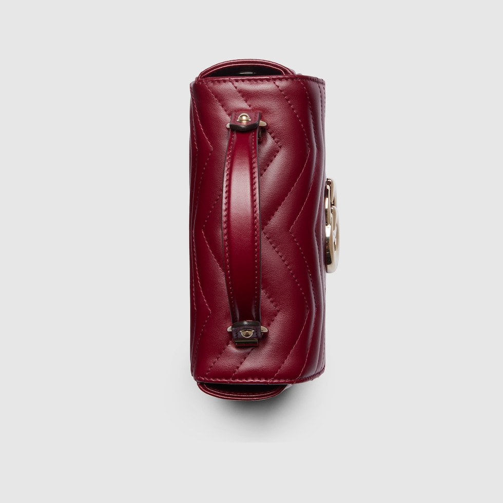 GG Marmont mini top handle bag in Rosso Ancora red leather | GUCCI® AE 