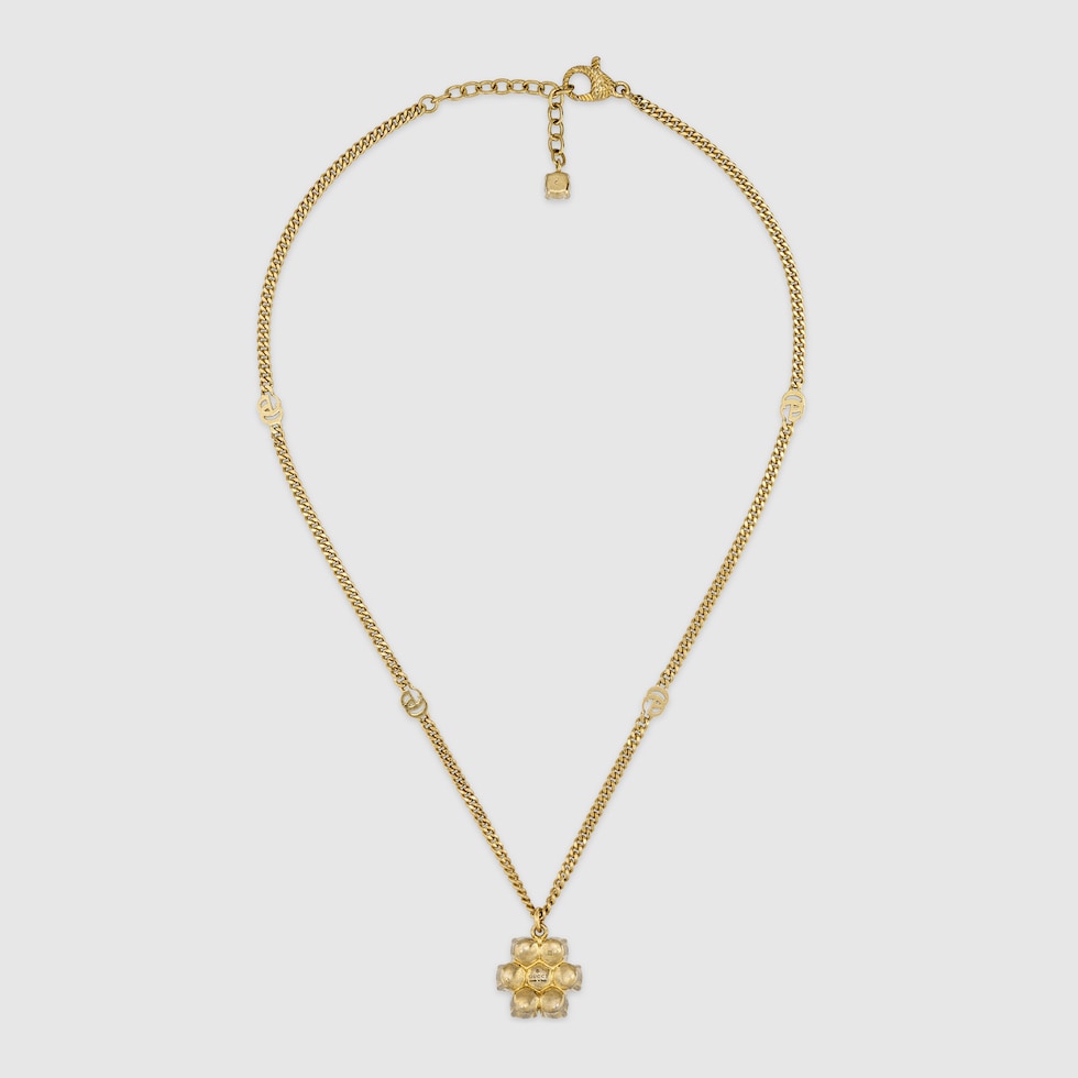 Pearl Double G Necklace In Ivory | GUCCI® MX