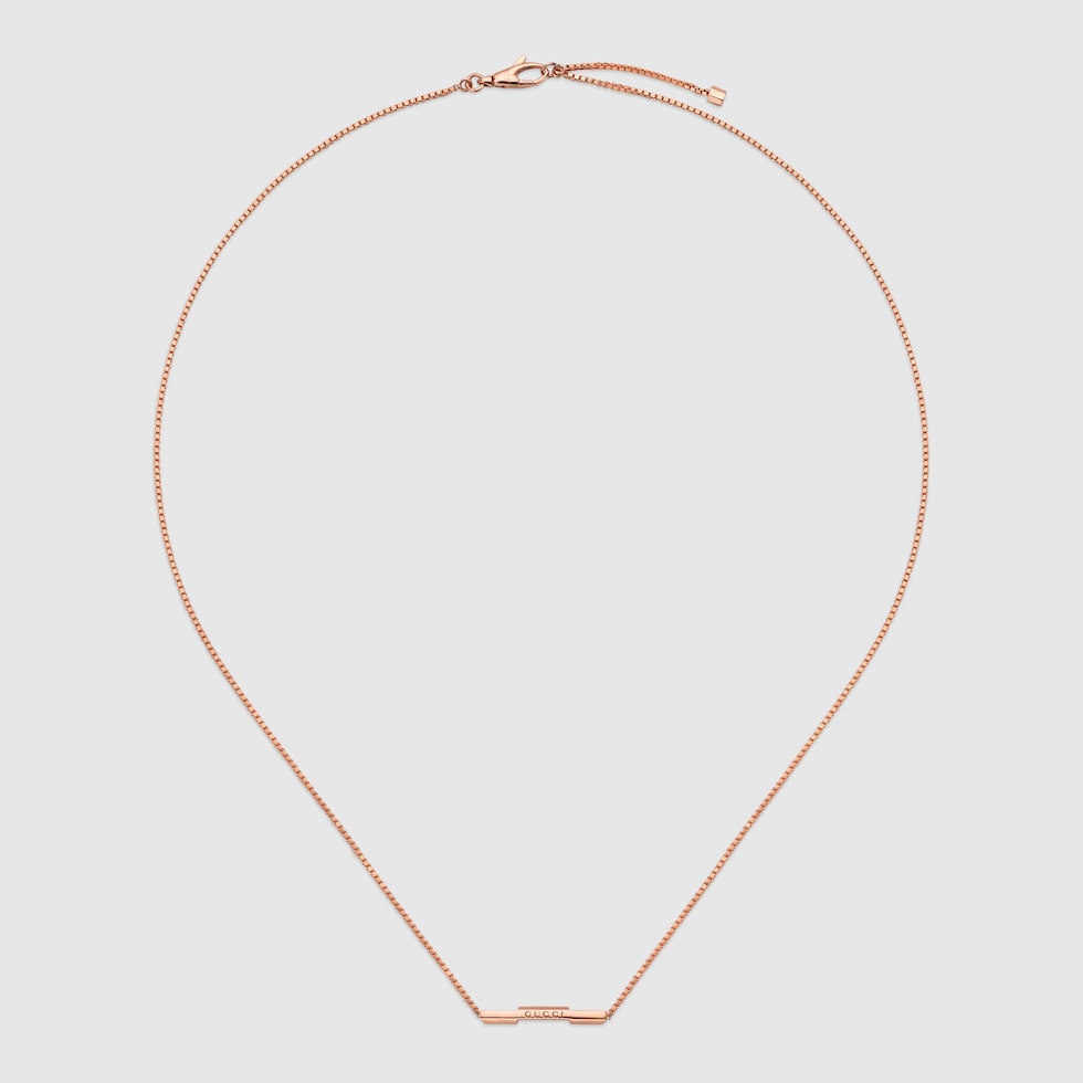 GUCCI 18Kローズゴールド ダイヤモンド ネックレス グッチ フローラ〕日本限定 18K チェーン ネックレス18K