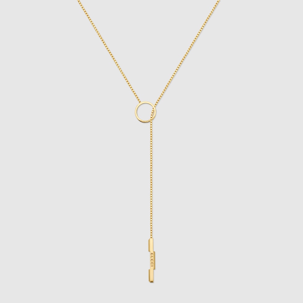 GUCCI ラリアット ネックレス Gucci Link to Love〕ラリアット ネックレス ・18Kイエロー