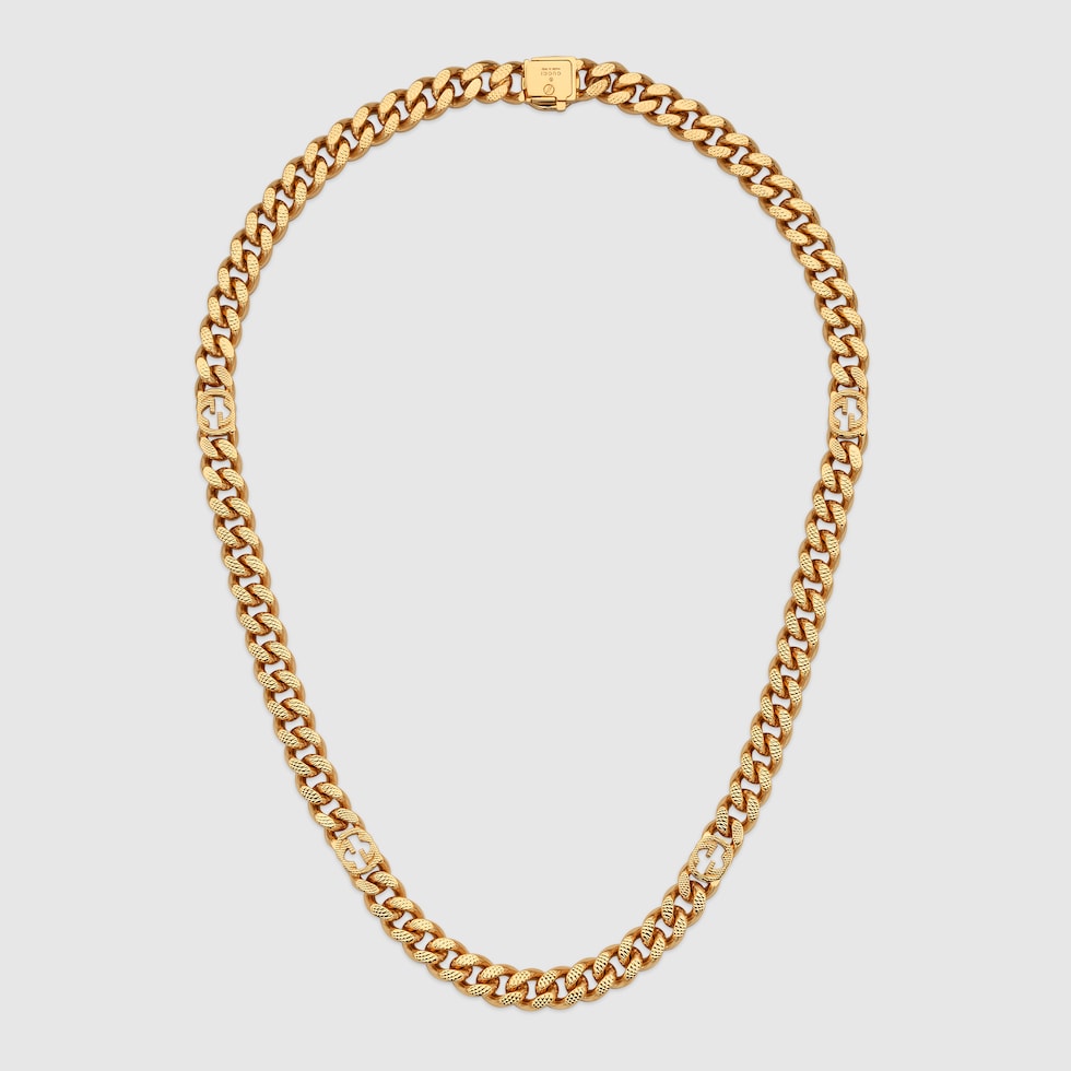 Gucci Interlocking necklace in yellow gold-toned metal