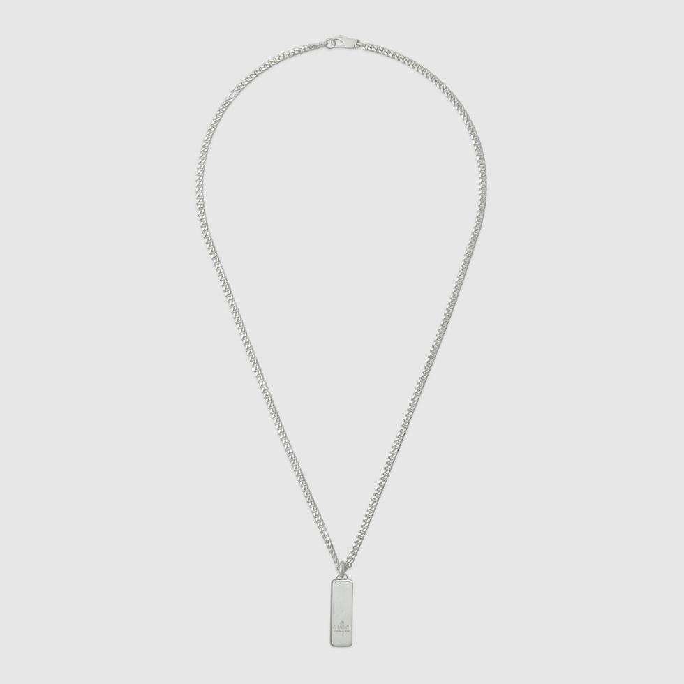 Diagonal Interlocking G necklace in 925 sterling silver